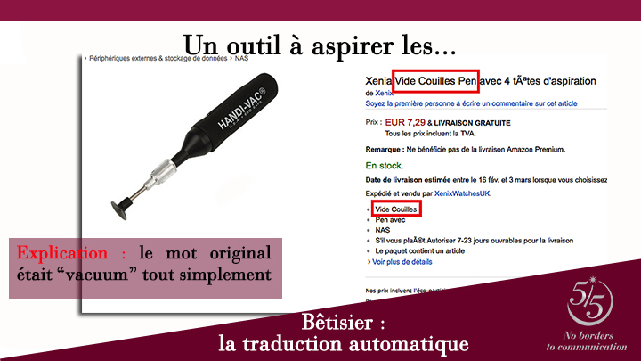BÊTISIER MARS 2017 : LA TRADUCTION AUTOMATIQUE